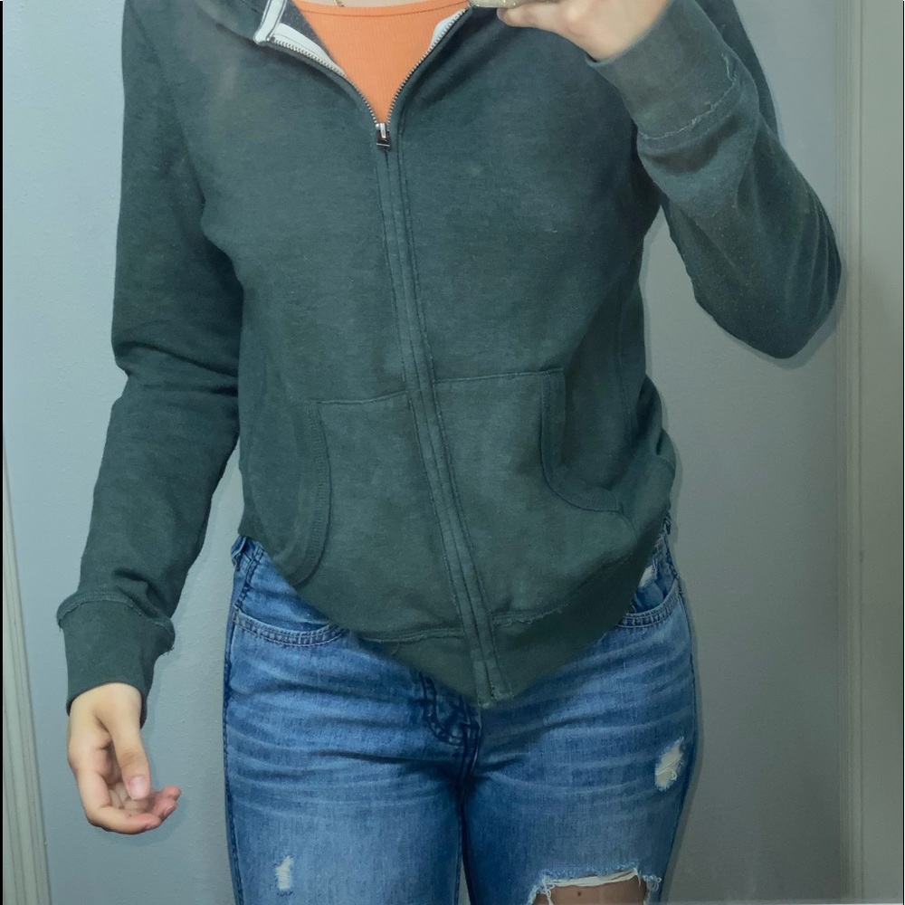 Green zip up